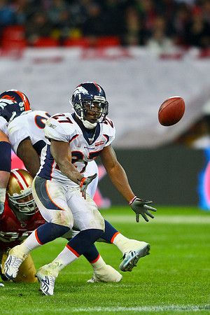 Denver Broncos vs. San Francisco 49ers im Wembley Stadion, London am 31. Oktober 2010