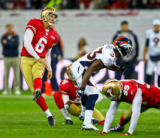Denver Broncos vs. San Francisco 49ers im Wembley Stadion, London am 31. Oktober 2010
