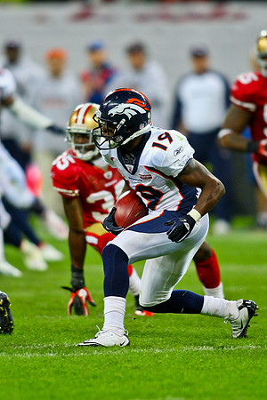 Denver Broncos vs. San Francisco 49ers im Wembley Stadion, London am 31. Oktober 2010