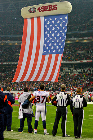 Pregame Show bei Denver Broncos vs. San Francisco 49ers im Wembley Stadion, London am 31. Oktober 2010
