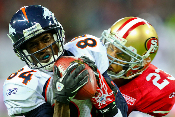 Denver Broncos vs. San Francisco 49ers im Wembley Stadion, London am 31. Oktober 2010